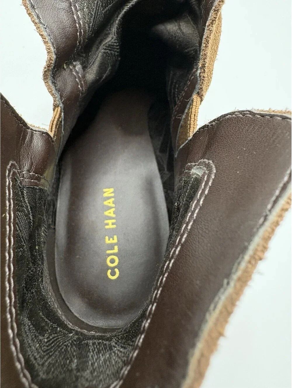 Cole Haan Alayna Slouch Brown Suede Ankle Boots Booties Size 8 B Women’s